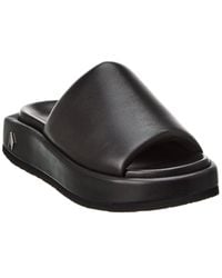 The Attico - Mia Leather Flatform Sandal - Lyst