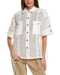 3.1 Phillip Lim - Broderie Anglaise Camp Shirt - Lyst