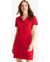 Nautica - Scalloped Deck Polo Dress - Lyst