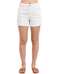 Judy Blue - High Waist Double Roll Cuff Denim Short - Lyst