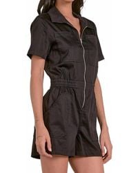 Elan - Isla Zip Up Romper - Lyst