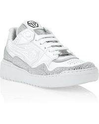 Philipp Plein - Leather Low-Top Sneakers Moon Walker - Lyst