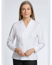 Foxcroft - Bridget Button Down Blouse - Lyst