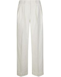 Forte Forte - Fluid Tailored Pants With Front Pleats And Straight-Leg Cut - Lyst