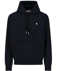 Ami Paris - Ami De Coeur Cotton Hoodie - Lyst