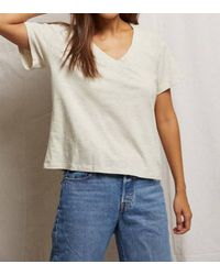 PERFECTWHITETEE - Hendrix Boxy V Neck Tee - Lyst