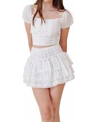 Theme - Noa Heart Lurex Tie Back Top - Lyst