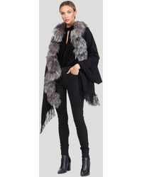 Gorski - Cashmere Stole With Silver Fox And Cashmere Fringes - Lyst
