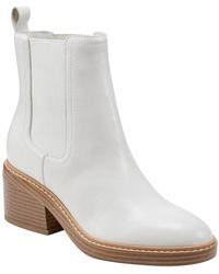 Marc Fisher - Modesty Faux Leather Stack Heel Ankle Boots - Lyst