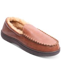 Haggar - Faux Suede Slip On Loafer Slippers - Lyst