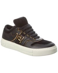 Ferragamo - Beck Suede & Leather Sneaker - Lyst