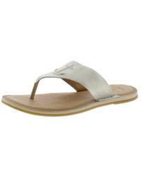 Sperry Top-Sider - Seaport Metallic Slip On Thong Sandals - Lyst