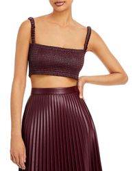 Proenza Schouler - Faux Leather Smocked Tank Top - Lyst