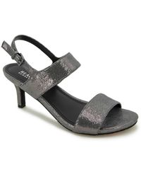 Kenneth Cole - Dee Two Band Faux Leather Buckle Slingback Sandals - Lyst