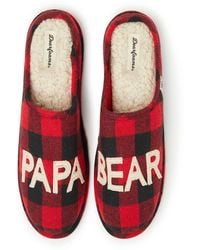Dearfoams - Buffalo Check Papa Bear Dad Clog House Slipper - Lyst