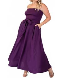 The Curve - Plus Size Knit Tube Maxi Dress With Self Belt - Lyst