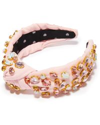 Lele Sadoughi - Glittering Crystal Woven Knotted Headband - Lyst