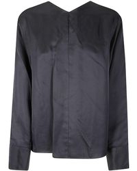 KHAITE - Satin Top With Open Back - Lyst