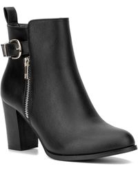 New York & Company - Angie Faux Leather Ankle Boots - Lyst