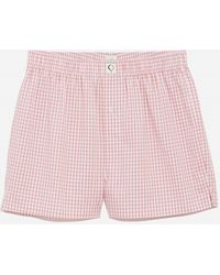 The Sleep Code - Gingham Cotton Boxer - Lyst