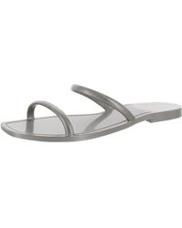 Aqua - Metallic Slip On Jelly Sandals - Lyst