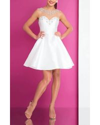 Terani - Crystal-trimmed A-line Dress - Lyst