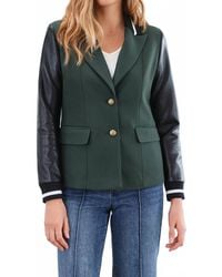 Fdj - Mixed Media Blazer - Lyst