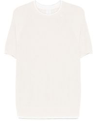 Eleventy - Short-Sleeved Relaxed Fit Knit Sweater With Ribbed Neckline - Lyst