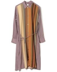 Paul Smith - Long Silk Midi Dress With Striking Gradient - Lyst