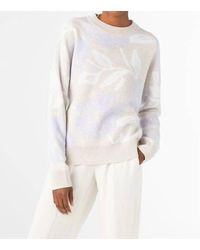 Kinross Cashmere - Floral Crew Sweater - Lyst