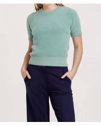 Another Love - Suzie Fuzzy Short Sleeve Sweater Top - Lyst