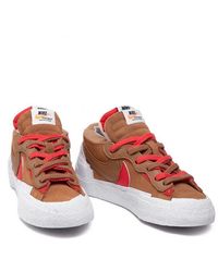 Nike - Blazer Low Dd1877-200 Sacai British Tan & White Sneaker Shoes Cg425 - Lyst