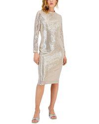 INC - Sequined Midi Cocktail And Party Dress - Lyst
