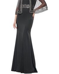 Colors Dress - Beaded Mesh Capelet Evening Gown - Lyst