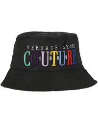 Versace - Embroidered Logo Bucket Hat - Lyst