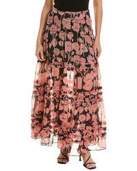 Ted Baker - Micro Ruffle Tiered Midi Skirt - Lyst