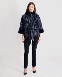 Gorski - Lamb Jacket With Mink Stand Collar - Lyst
