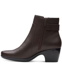 Clarks - Emily Holly Leather Laceless Ankle Boots - Lyst