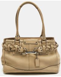 COACH - Grained Leather Hampton Tote - Lyst