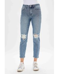 Judy Blue - High Rise Rhinestone Embellished Jeans - Lyst