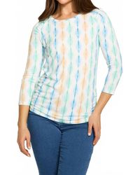 Fdj - 3/4 Sleeve Scoop Neck Top - Lyst