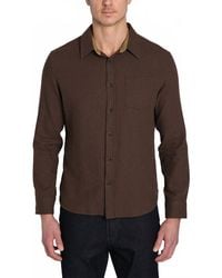 Jachs New York - Manor Brushed Twill Flannel Shirt - Lyst