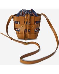Shinola - Bixby Navy Vachetta Leather Bandana Crossbody Bag - Lyst