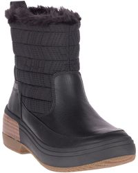 Merrell - Haven Bluff Leather Faux Fur Lined Winter Boots - Lyst
