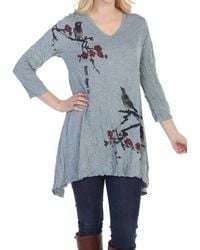 Jess & Jane - Melody Crushed Melange Tunic - Lyst