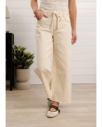 Mac & Me - Skyrise Wide Leg Drawstring Jeans - Lyst