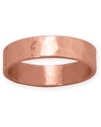 Fashnzfab - 4.7Mm Hammered Solid Copper Ring - Lyst