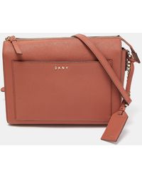 DKNY - Brick Saffiano Leather Ava Crossbody Bag - Lyst