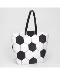 Fashnzfab - Soccer Print Large Shoulder Tote Bag - Lyst