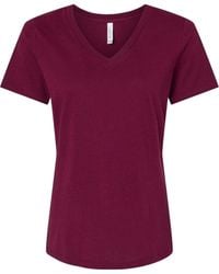 Bella Canvas - Relaxed Jersey V-Neck Tee - Lyst